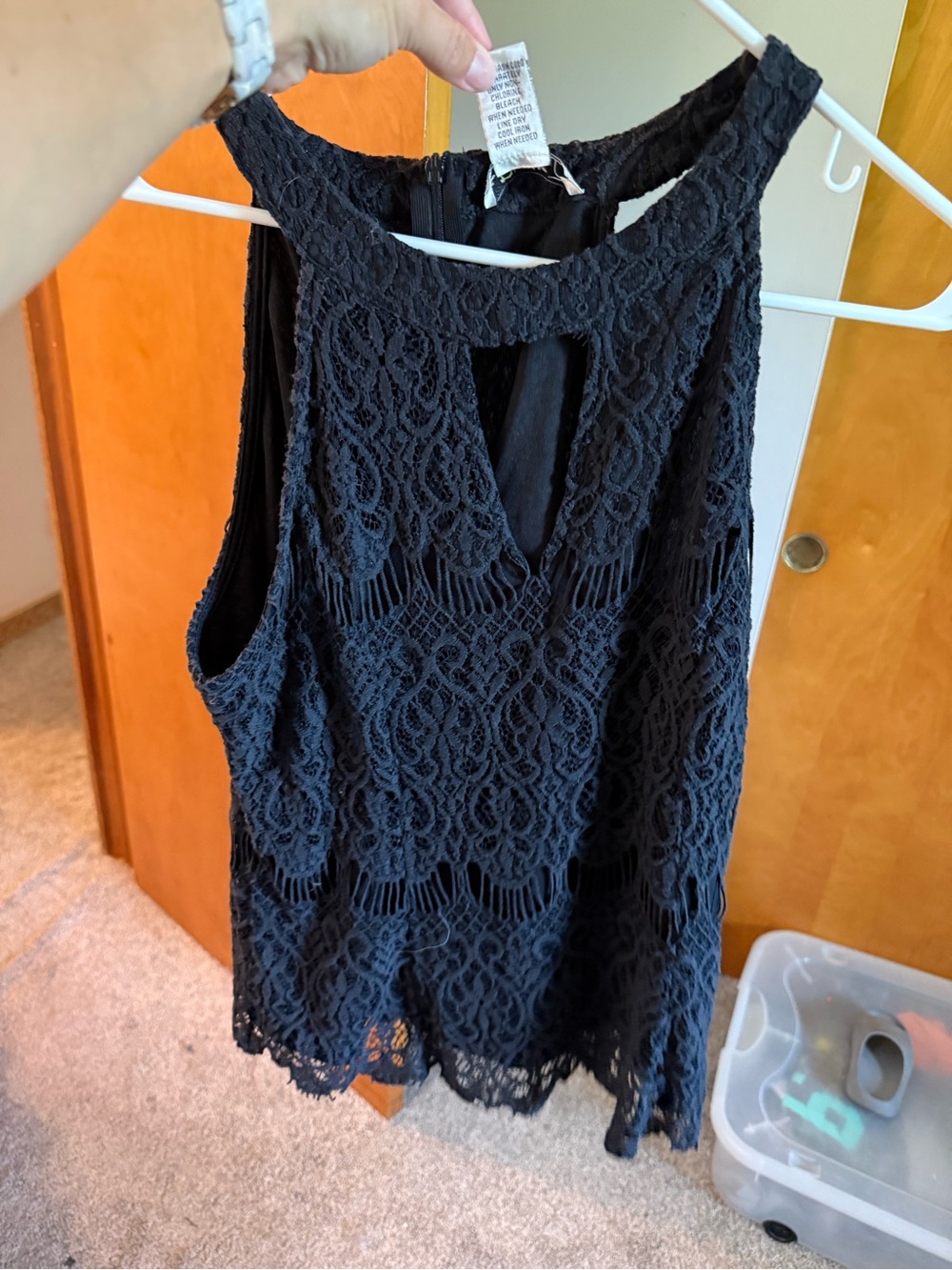 Pinky Black Lace Sleeveless Camisole